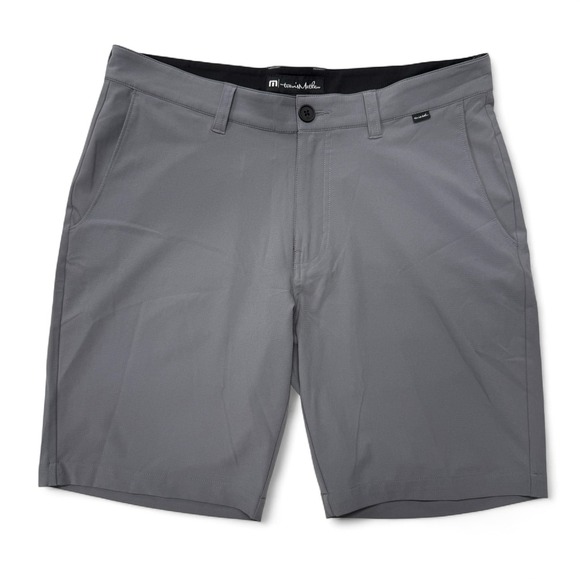 Travis Mathew Golf Shorts Mens 33 Gray Athletic Lightweight Gym 9" Inseam - Picture 1 of 8